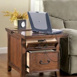 Ashley Furniture Woodboro - Dark Brown - Media End Table