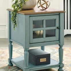 Ashley Furniture Cabinets Mirimyn - Teal/brown - Accent Cabinet