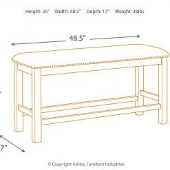Ashley Furniture Moriville - Beige - Double Uph Bench (1/cn) Benches 10 Ashley Furniture Moriville - Beige - Double Uph Bench (1/cn) Benches