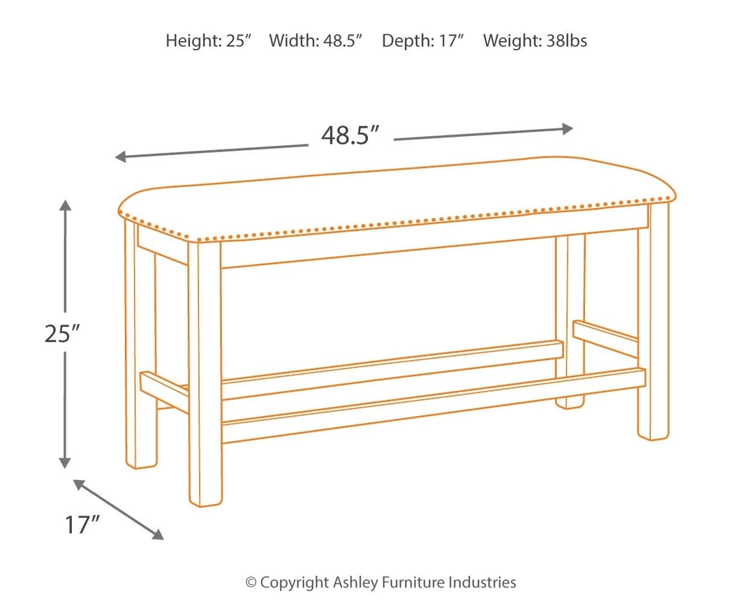Ashley Furniture Moriville - Beige - Double Uph Bench (1/cn) Benches 5 Ashley Furniture Moriville - Beige - Double Uph Bench (1/cn) Benches