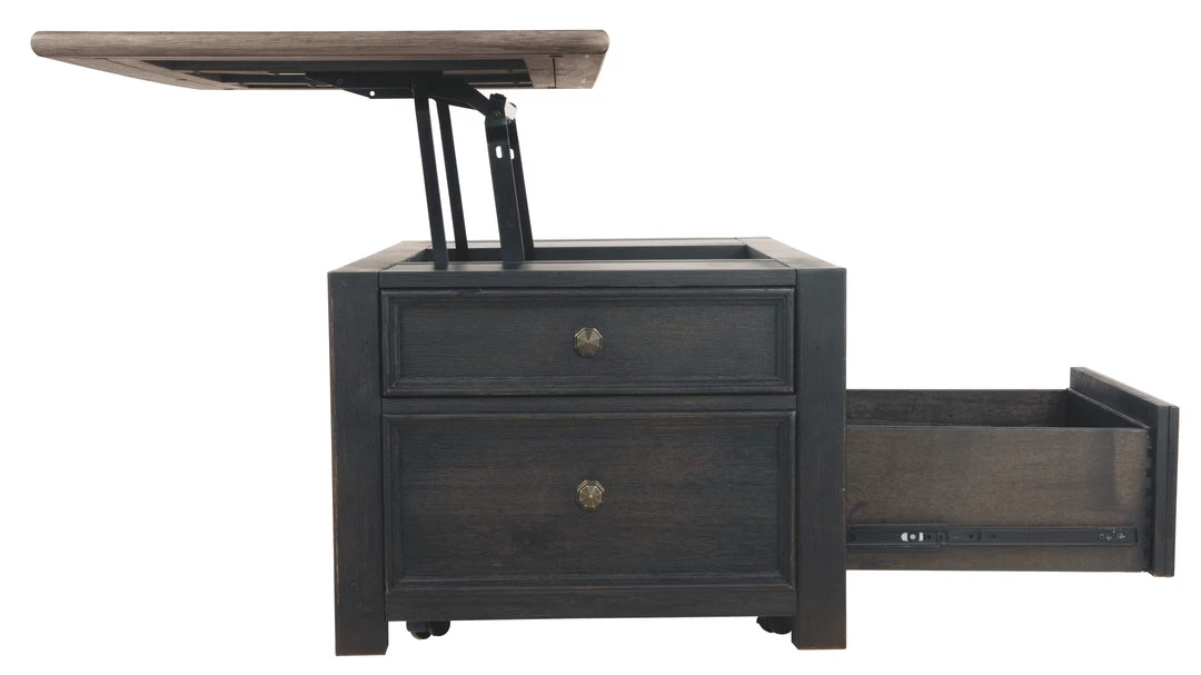 Ashley Furniture Tyler - Grayish Brown/black - Lift Top Cocktail Table Tables 14 Ashley Furniture Tyler - Grayish Brown/black - Lift Top Cocktail Table Tables
