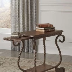 Ashley Furniture Rafferty - Dark Brown - Chair Side End Table Tables