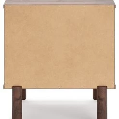 Signature Design By Ashley® Calverson - Mocha - One Drawer Night Stand - Medium Nightstands