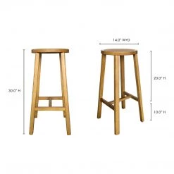 Moe's Home Collection Stools Mcguire Barstool Natural
