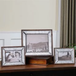 Uttermost Daria Antique Mirror Photo Frames S/3