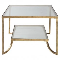 Tables Uttermost Katina Gold Leaf Coffee Table