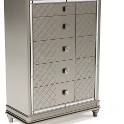 Ashley Furniture Chevanna - Platinum - Five Drawer Chest Chests
