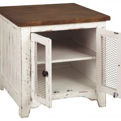 Ashley Furniture Tables Wystfield - White/brown - Rectangular End Table - 2-doors 19 Ashley Furniture Tables Wystfield - White/brown - Rectangular End Table - 2-doors