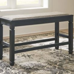 Ashley Furniture Tyler - Antique Black - Dbl Counter Uph Bench (1/cn) Benches