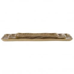 Uttermost Artisan Antique Gold Trays, S/3