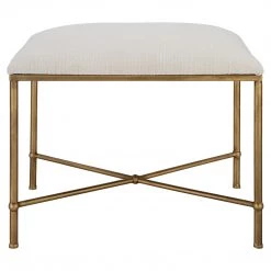 Uttermost Avenham Small Gold Framed Bench Benches