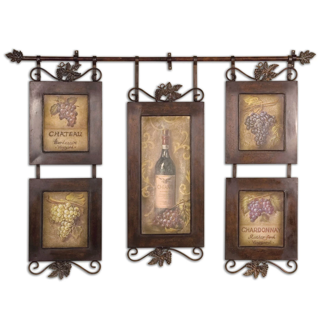 Uttermost Hanging Wine Framed Art 3 Uttermost Hanging Wine Framed Art