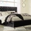 Signature Design By Ashley® Beds Lindenfield - Black - Upholstered Bed With Footboard Storage
