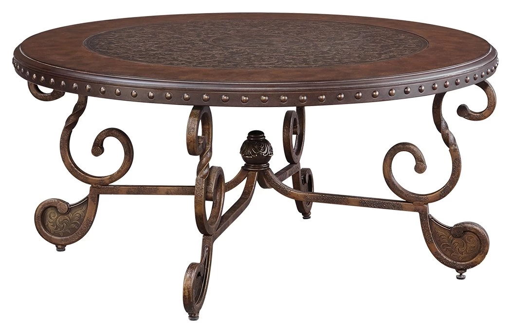 Ashley Furniture Tables Rafferty - Dark Brown - Round Cocktail Table 7 Ashley Furniture Tables Rafferty - Dark Brown - Round Cocktail Table