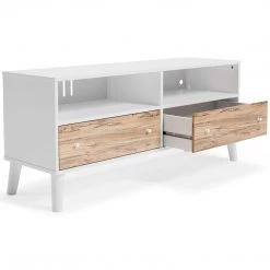Ashley Furniture TV Stands Piperton - White / Brown - Medium Tv Stand