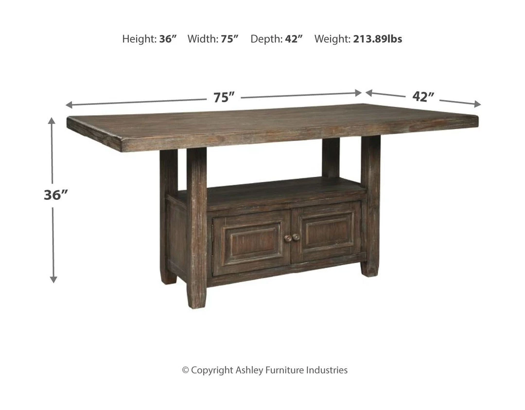 Signature Design By Ashley® Wyndahl - Rustic Ultimate Best In Class Rectangular Counter Table With Storage, 4 Upholstered Stools Dining Room Sets 7 Signature Design By Ashley® Wyndahl - Rustic Ultimate Best In Class Rectangular Counter Table With Storage, 4 Upholstered Stools Dining Room Sets