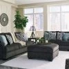 Benchcraft® Charenton - Charcoal - Sofa, Loveseat, Ottoman With Storage