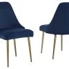Ashley Furniture Chairs Wynora - Blue/gold Finish - Dining Uph Side Chair (2/cn)