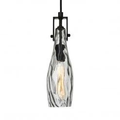 Uttermost Campester 1 Light Watered Glass Mini Pendant