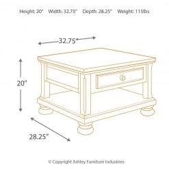 Ashley Furniture Porter - Rustic Brown - Lift Top Cocktail Table