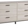 Ashley Furniture Socalle - Light Natural - Six Drawer Dresser Dressers
