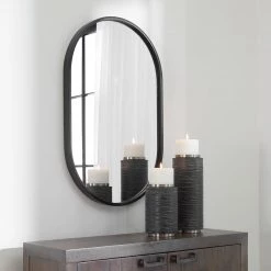 Uttermost Varina Minimalist Black Oval Mirror Accessories