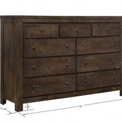 Emerald Home Ashton Hills Dresser, Ash Brown