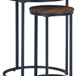 Ashley Furniture Briarsboro - Brown/black - Accent Table (2/cn)