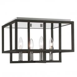 Accessories Uttermost Quadrangle 4 Light Flush Mount