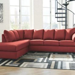 Signature Design By Ashley® Sectionals Darcy - Left Arm Facing Corner Chaise, Right Arm Facing Sofa Sectional