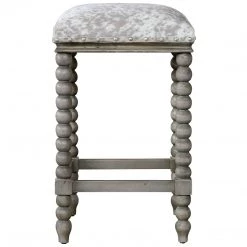 Uttermost Estes Faux Cow Hide Counter Stool Stools