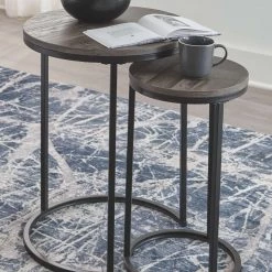 Ashley Furniture Briarsboro - Black/gray - Accent Table Set (2/cn)