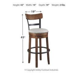 Ashley Furniture Stools Valebeck - Ultimate Best In Class UPH Swivel Barstool (1/CN) 30 Ashley Furniture Stools Valebeck - Ultimate Best In Class UPH Swivel Barstool (1/CN)