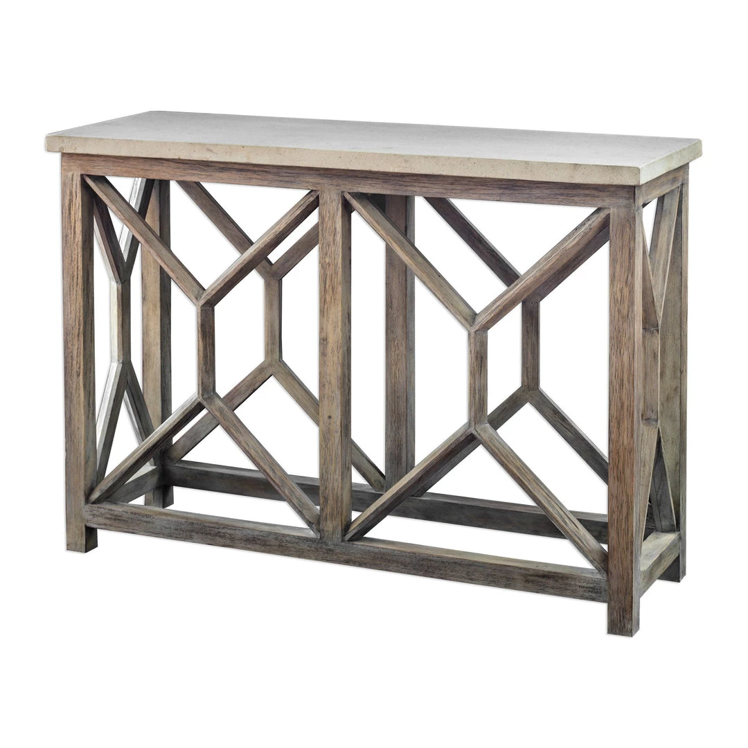 Uttermost Catali Ivory Stone Console Table 4 Uttermost Catali Ivory Stone Console Table