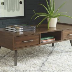 Ashley Furniture Tables Calmoni - Brown - Rectangular Cocktail Table