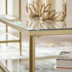 Ashley Furniture Zerika - Gold Finish - Occasional Table Set (3/cn) Tables