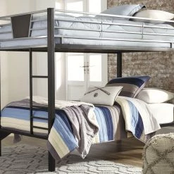 Ashley Furniture Beds Dinsmore - Black/gray - Twin/twin Bunk Bed W/ladder