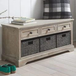 Ashley Furniture Benches Oslember - Light Brown - Storage Bench