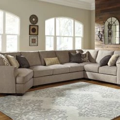 Benchcraft® Sectionals Pantomine - Driftwood - Right Arm Facing Loveeat 4 Pc Sectional