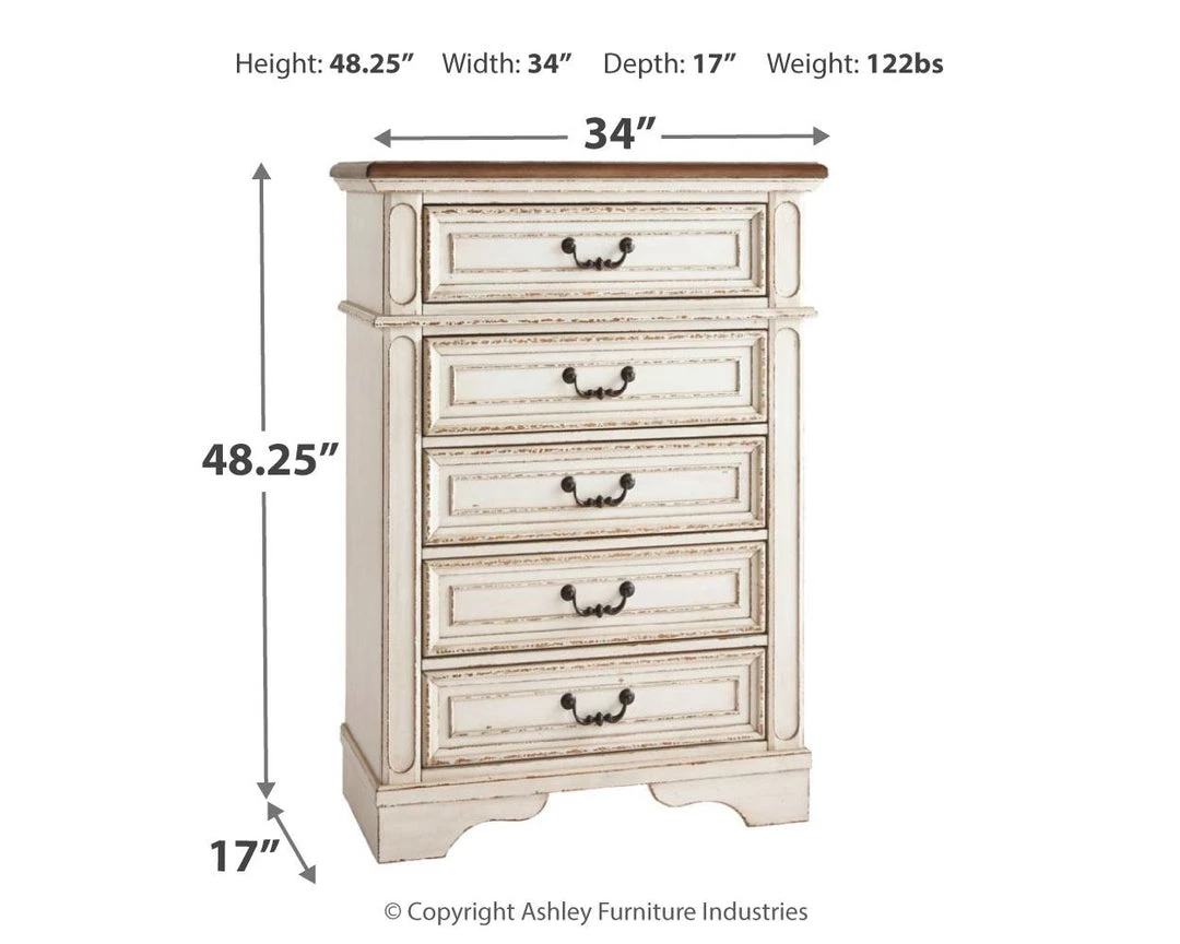Ashley Furniture Realyn - Chipped White - Chest Chests 9 Ashley Furniture Realyn - Chipped White - Chest Chests
