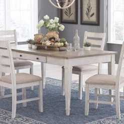 Ashley Furniture Tables Skempton - White - Rect Drm Table W/storage