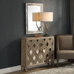 Uttermost Tahira Mirrored Accent Cabinet Cabinets