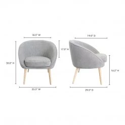 Moe's Home Collection Farah Chair Grey