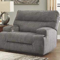 Ashley Furniture Coombs - Charcoal - Wide Seat Power Recliner 17 Ashley Furniture Coombs - Charcoal - Wide Seat Power Recliner