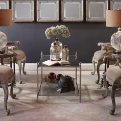 Uttermost Gannon Mirrored Glass Coffee Table