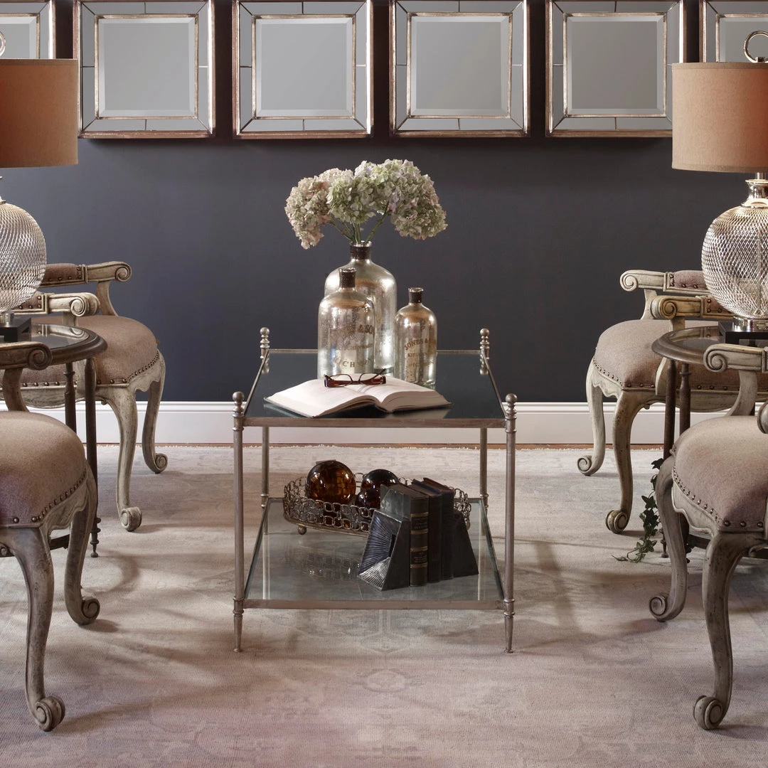 Uttermost Gannon Mirrored Glass Coffee Table 4 Uttermost Gannon Mirrored Glass Coffee Table