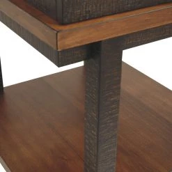 Ashley Furniture Stanah - Brown / Beige - Rectangular End Table Tables