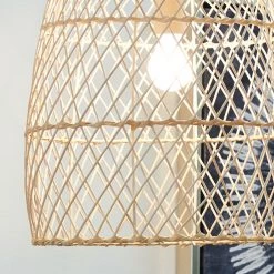 Signature Design By Ashley® Calett - Beige - Rattan Pendant Light (1/cn) Accessories