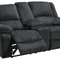 Ashley Furniture Reclining Furniture Draycoll - Slate - Dbl Rec Pwr Loveseat W/console 9 Ashley Furniture Reclining Furniture Draycoll - Slate - Dbl Rec Pwr Loveseat W/console