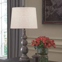 Ashley Furniture Mair - Antique Patterned - Poly Table Lamp (2/CN)